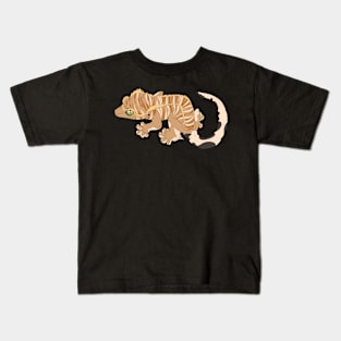 Tiger Crested Gecko Kids T-Shirt
